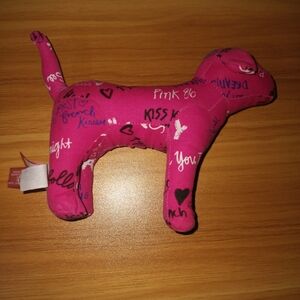PINK Victoria's Secret graffiti print stuffed dog y2k